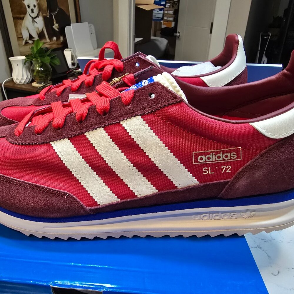 adidas Originals SL 72 RS Men's Sneakers JI1280 Shadow Red USA Retro SIZE 11 NEW